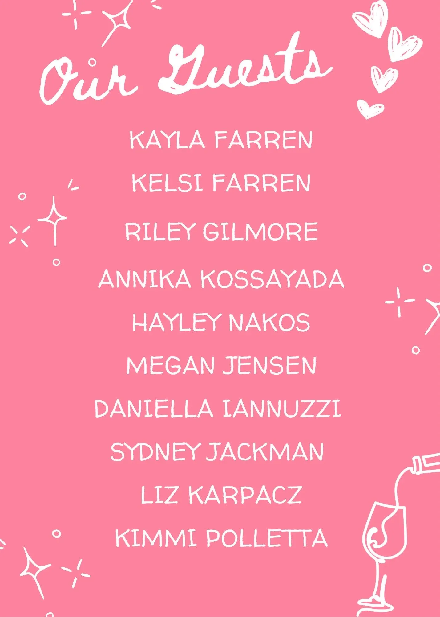 Bachelorette Itinerary Template — view 2