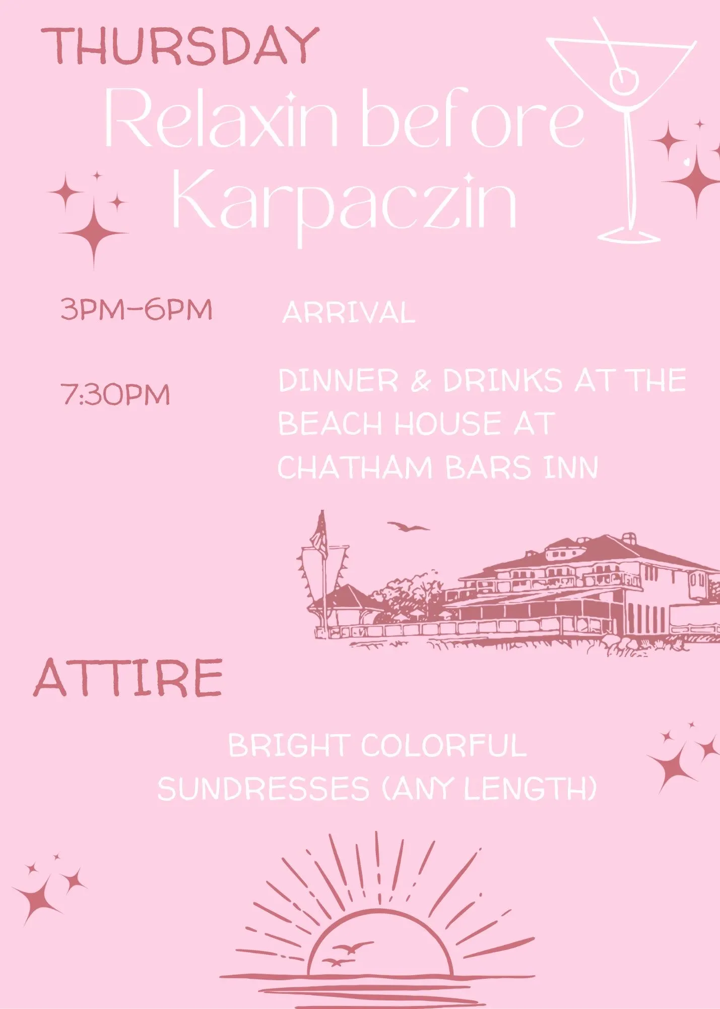Bachelorette Itinerary Template — view 3