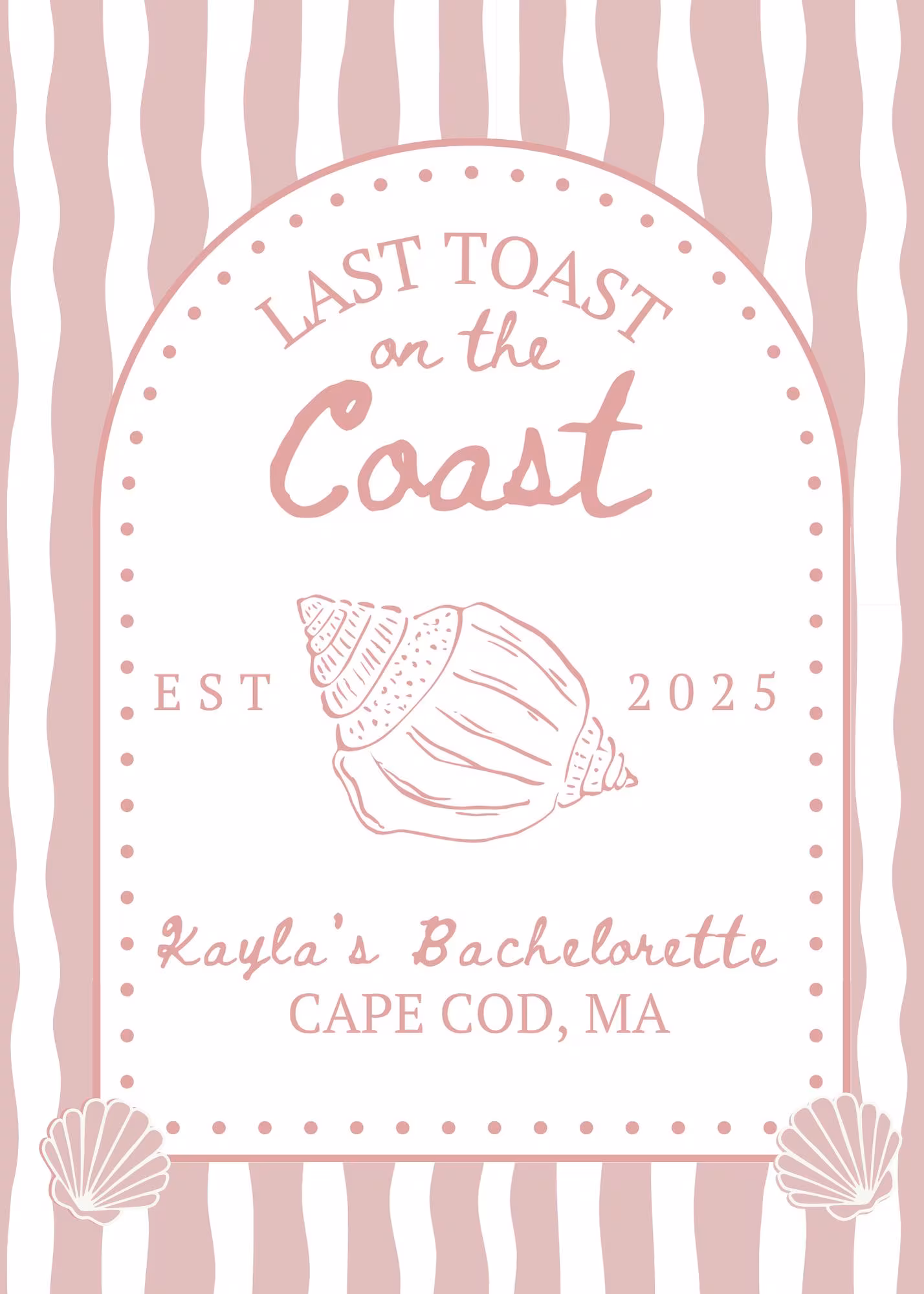 Bachelorette Welcome Sign Template — Bachelorette by Shoreline Bride