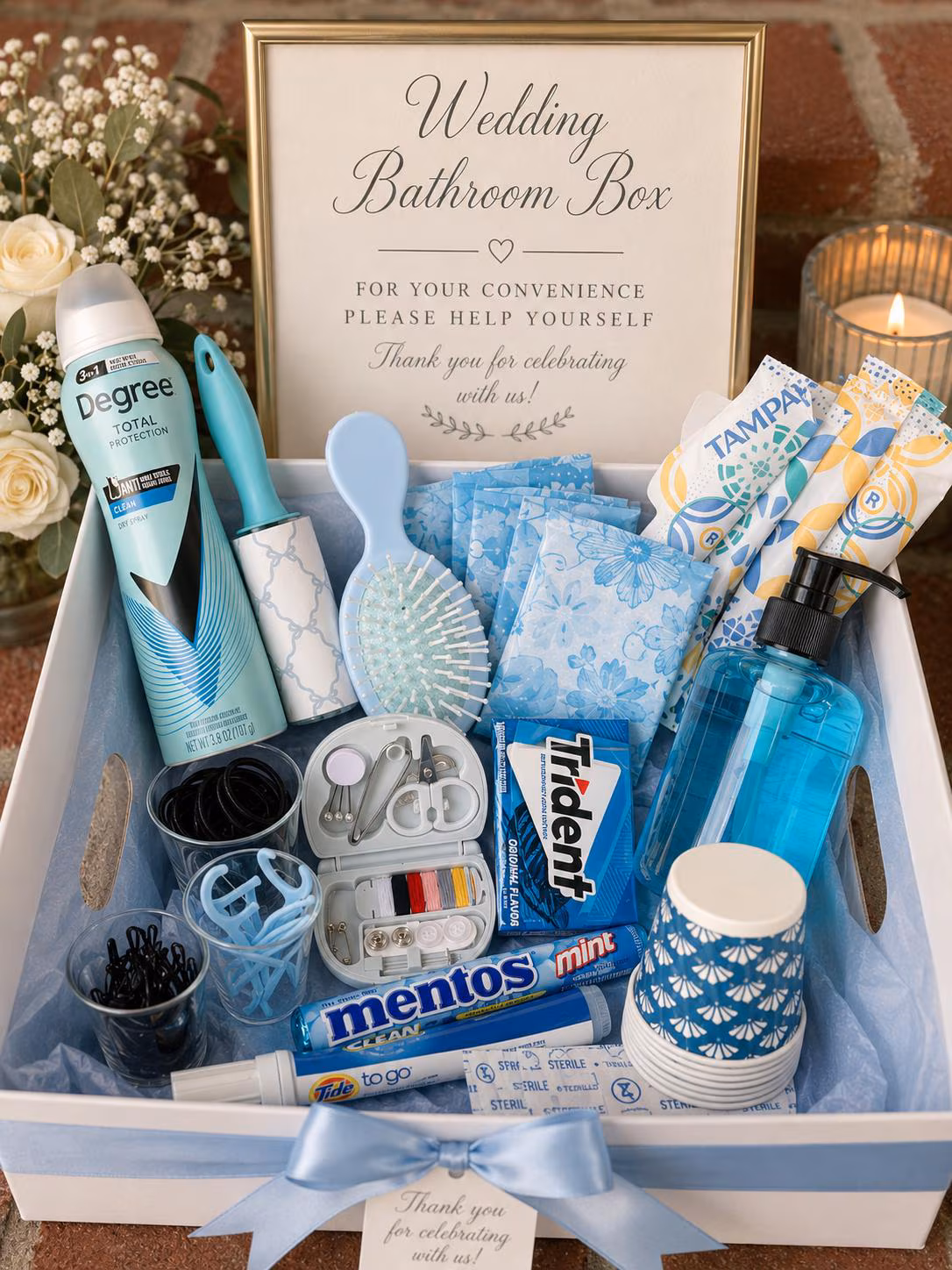 Bathroom Basket — handcrafted Wedding Favors for coastal & beach weddings by Shoreline Bride, Boston MA
