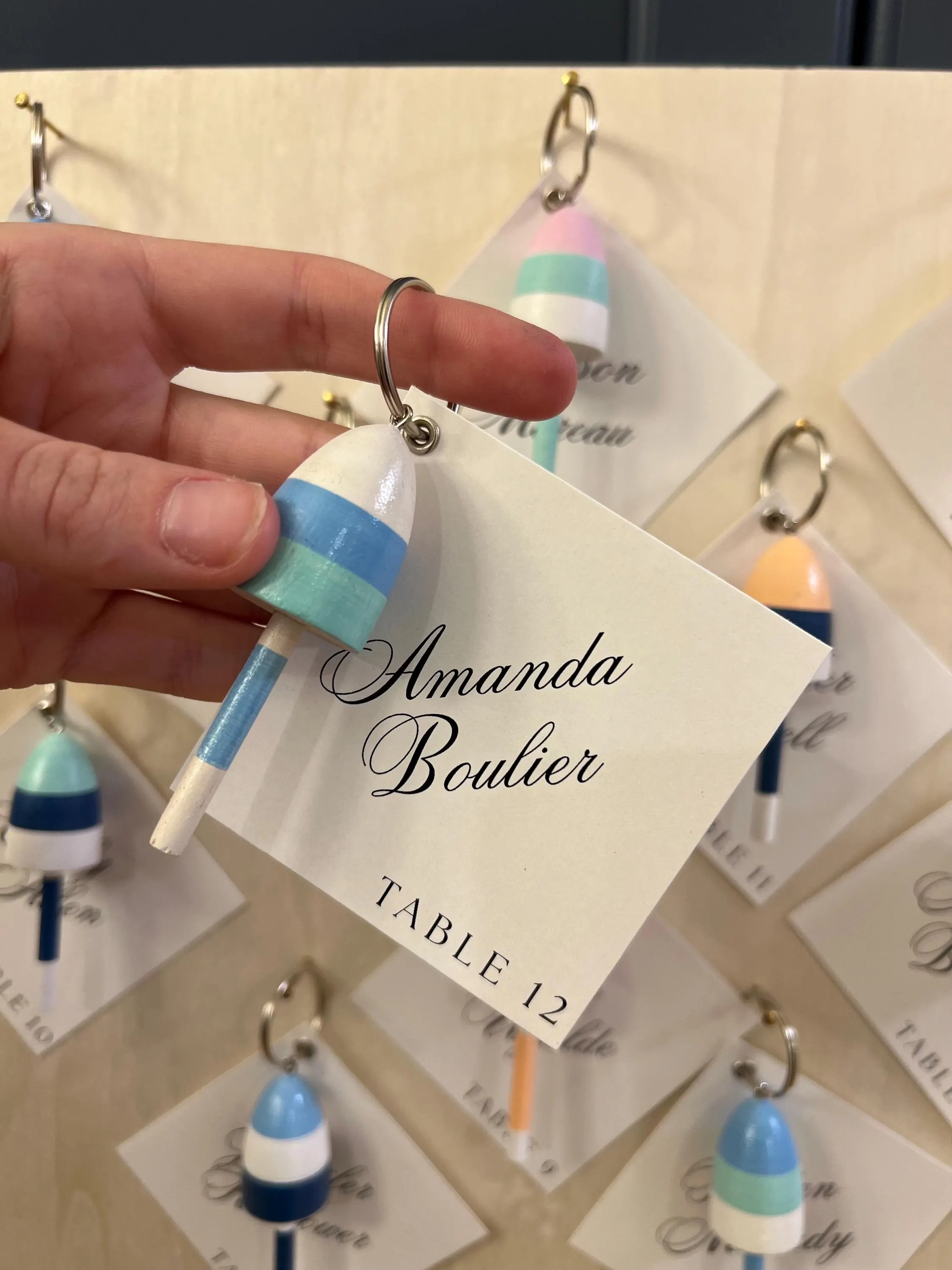Buoy Keychain Seating Card — view 10