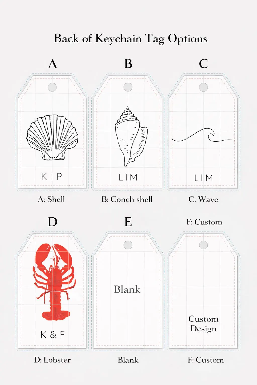 Buoy Keychain Seating Card — view 4