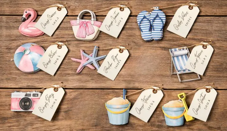 Coastal Keychain Seating Chart — Seating Charts by Shoreline Bride