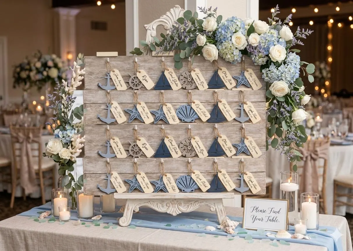 Coastal Keychain Seating Chart — view 2