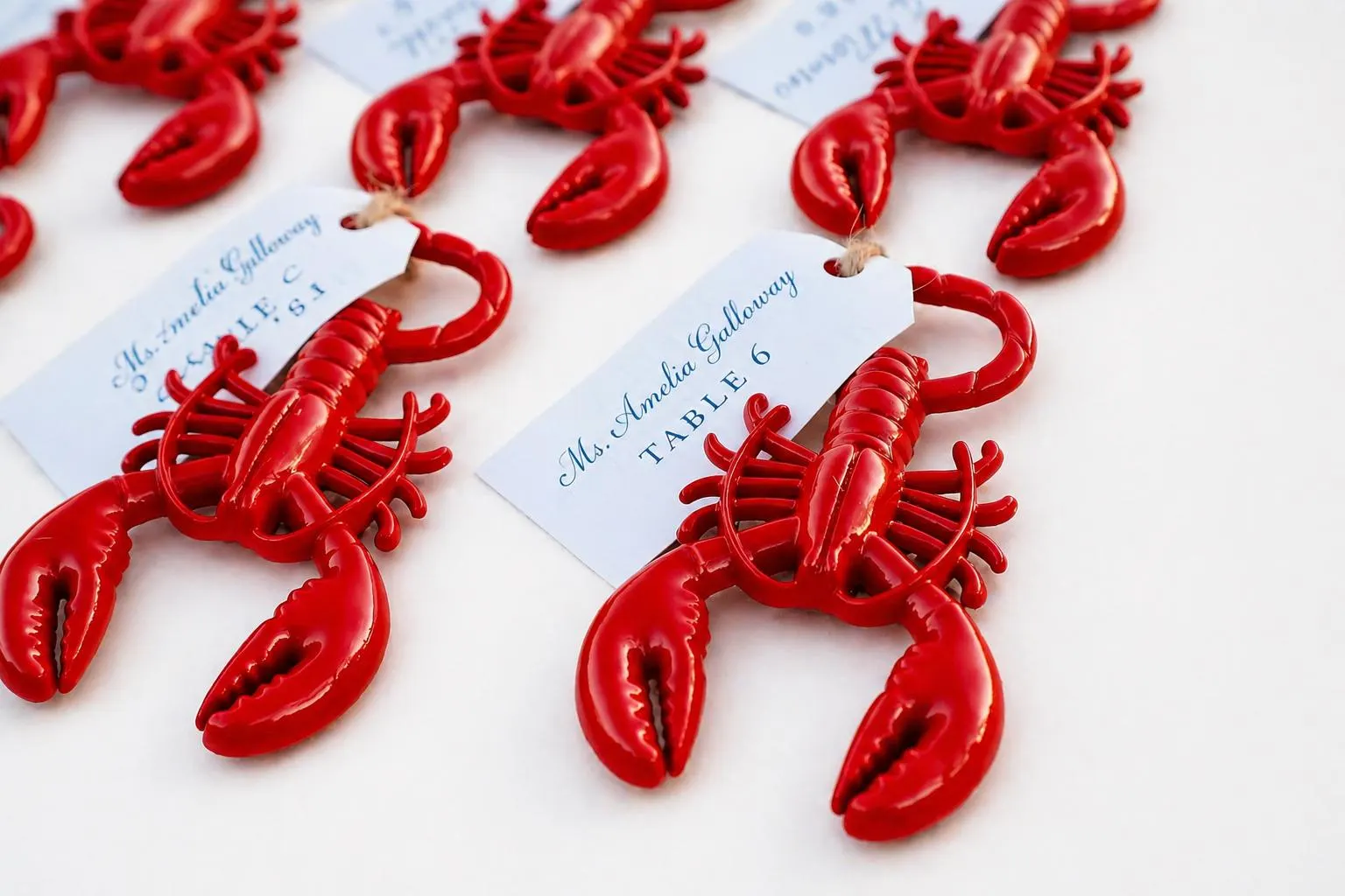 Lobster Bottle Opener Seating Chart — Seating Charts,Wedding Favors by Shoreline Bride