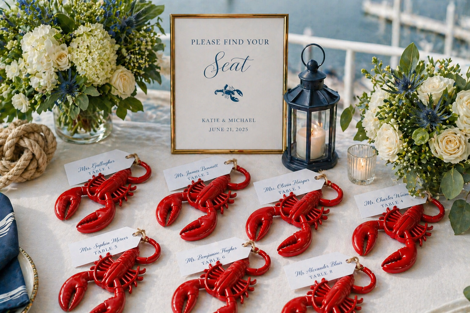 Lobster Bottle Opener Seating Chart — view 2
