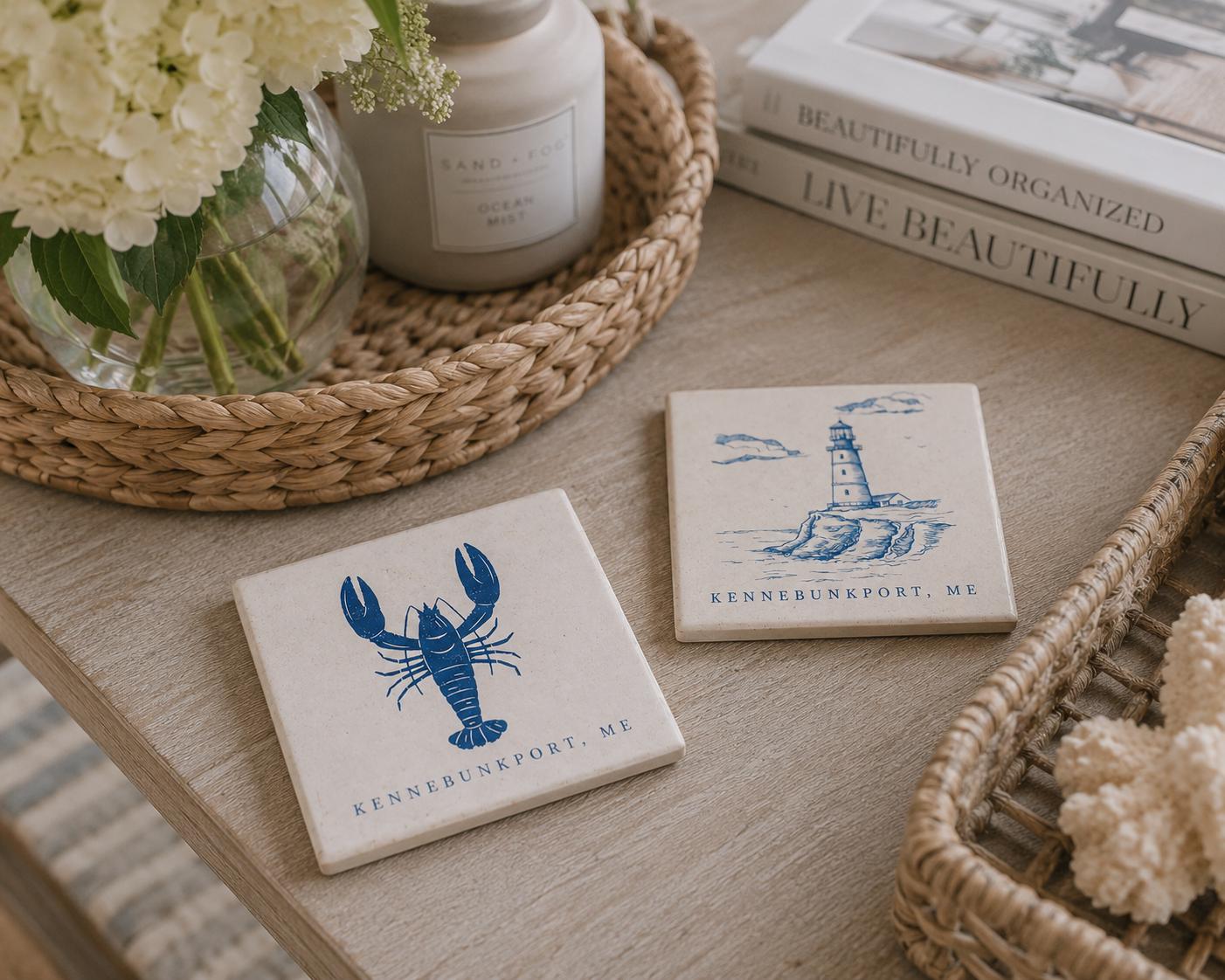Nautical Coasters — handcrafted Wedding Favors for coastal & beach weddings by Shoreline Bride, Boston MA