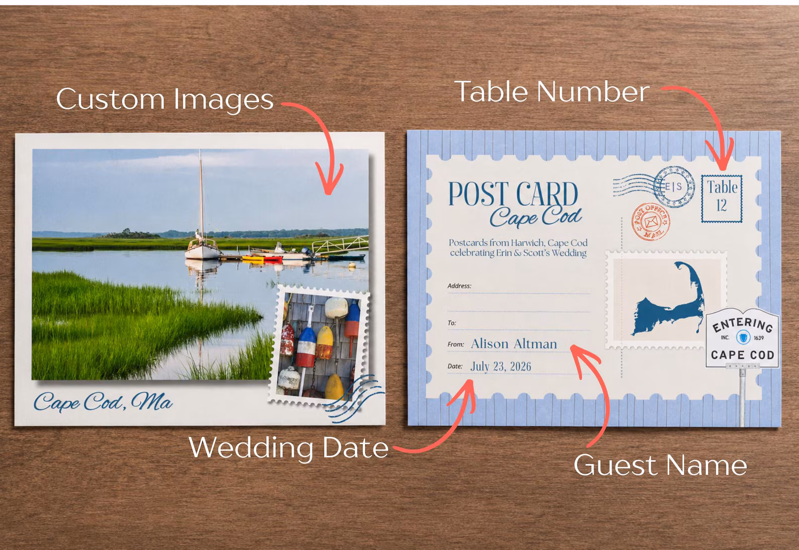 Postcard Seating Chart- 50 Pack — view 2