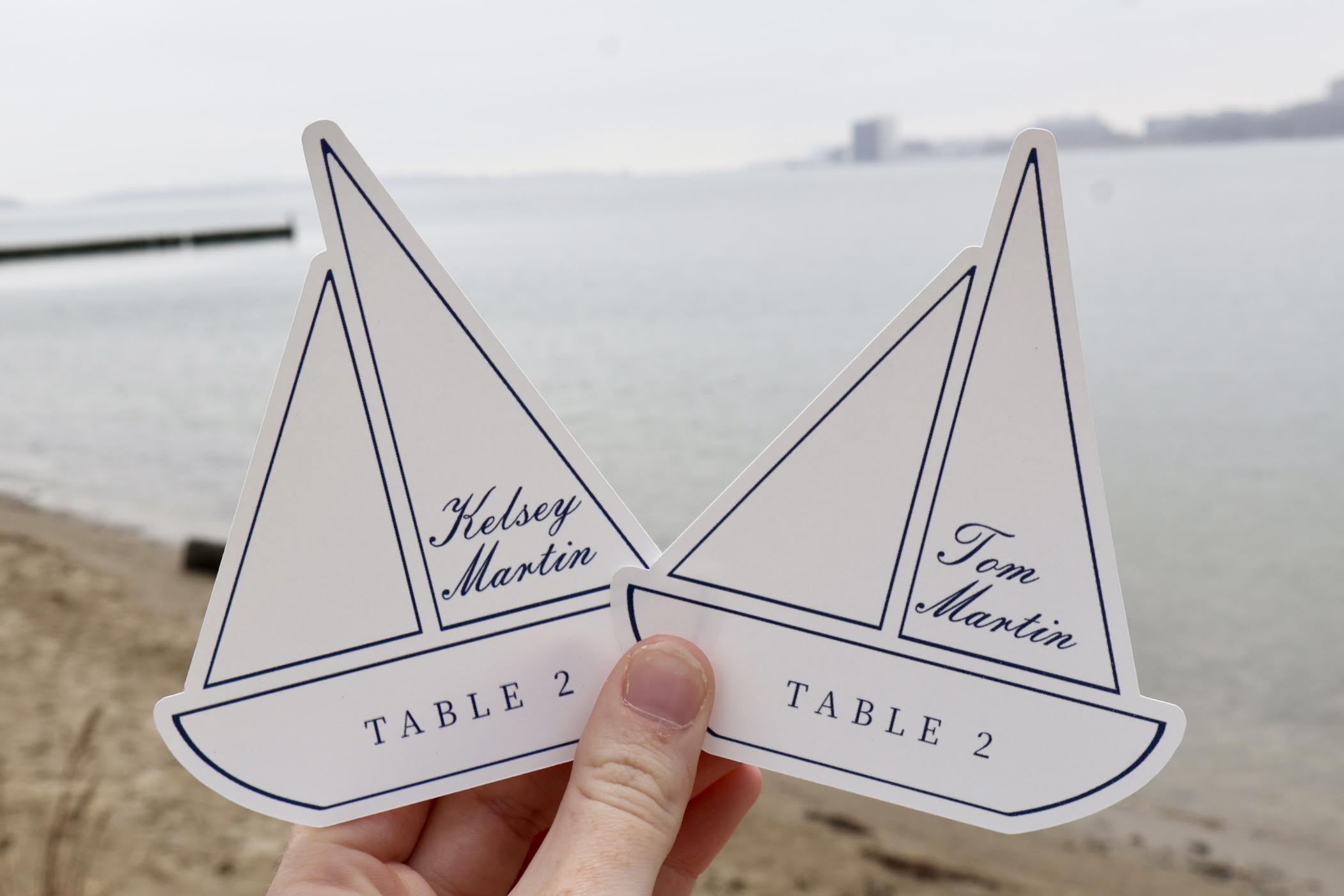 Sailboat Escort Cards — view 6