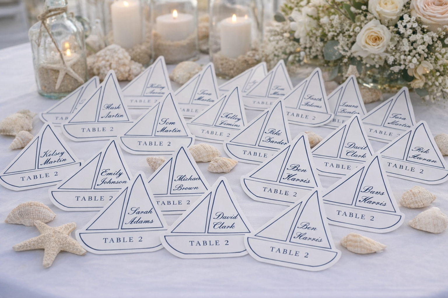 Sailboat Escort Cards — view 4