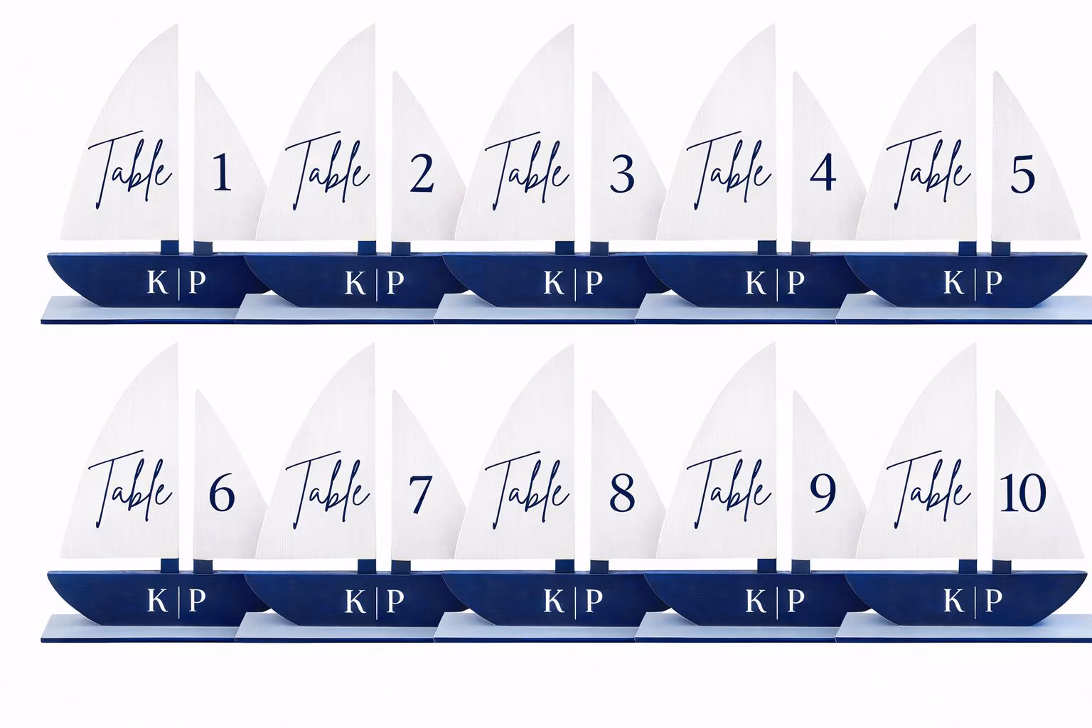 Hand-Painted Sailboat Table Numbers — view 5