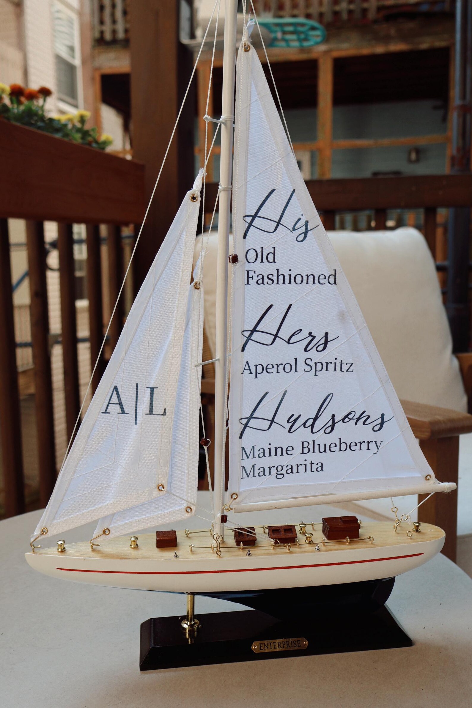 Sailboat Wedding Sign 19" — view 2