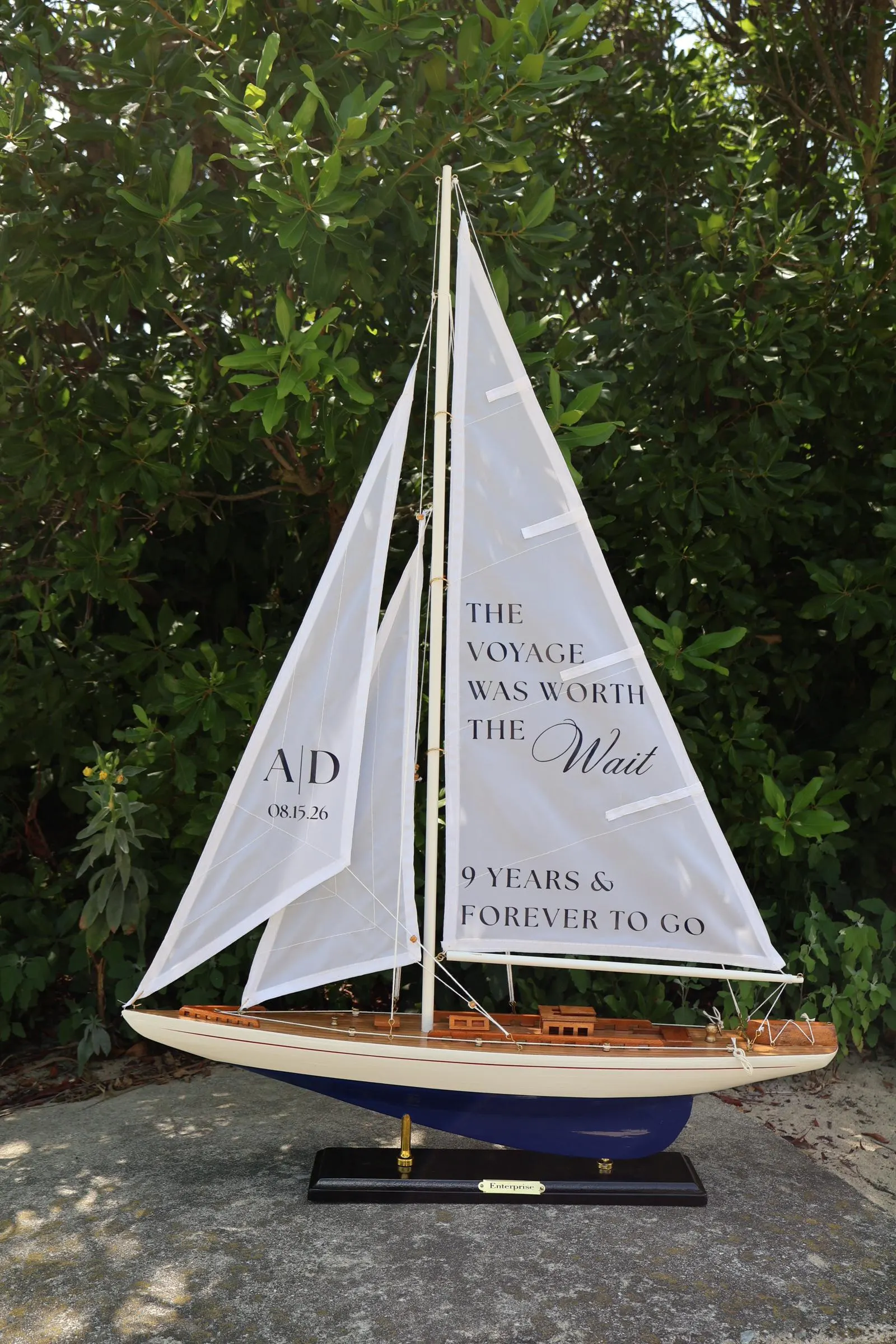 Sailboat Wedding Sign 35" — view 2