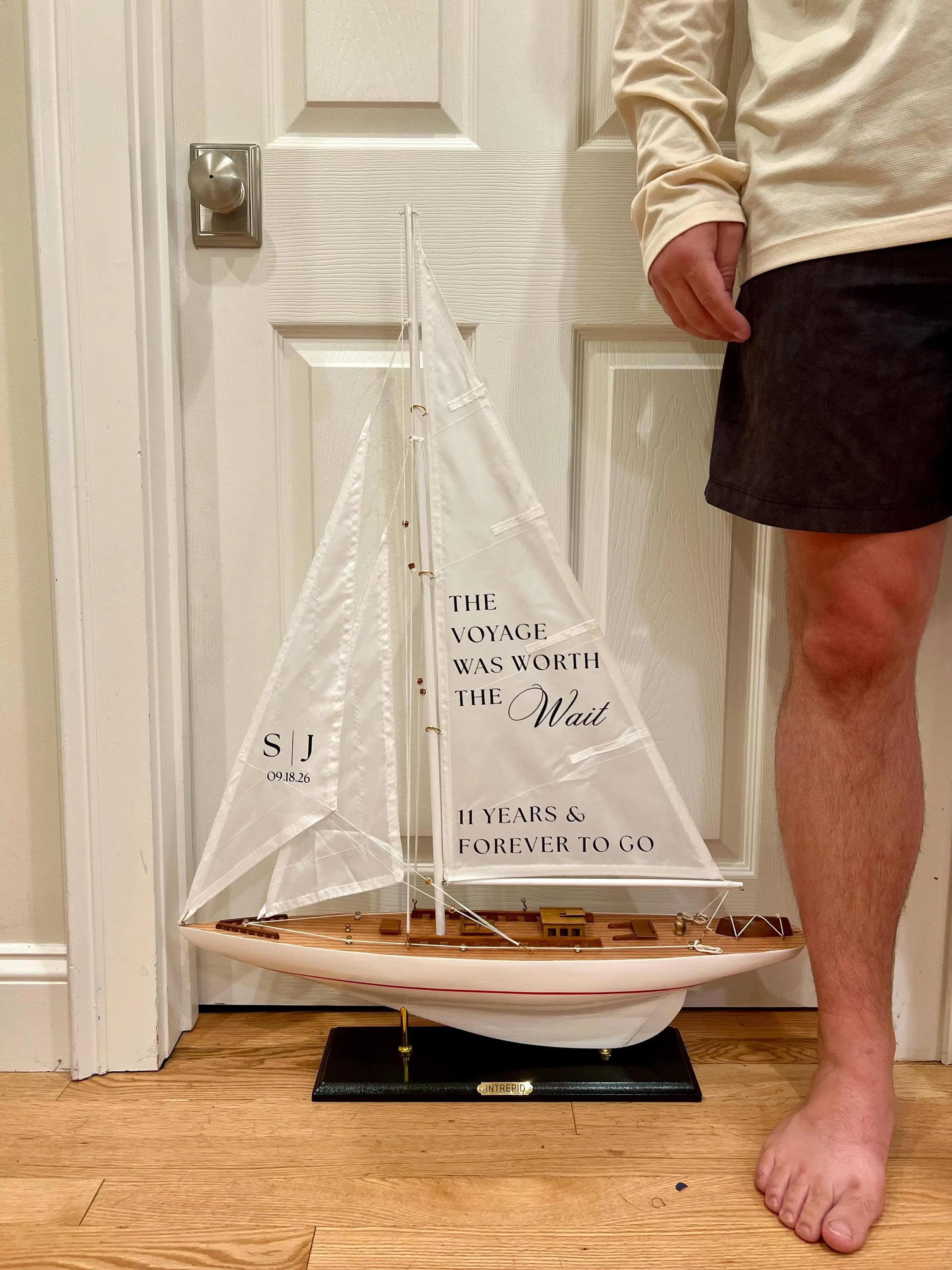 Sailboat Wedding Sign 35" — view 3