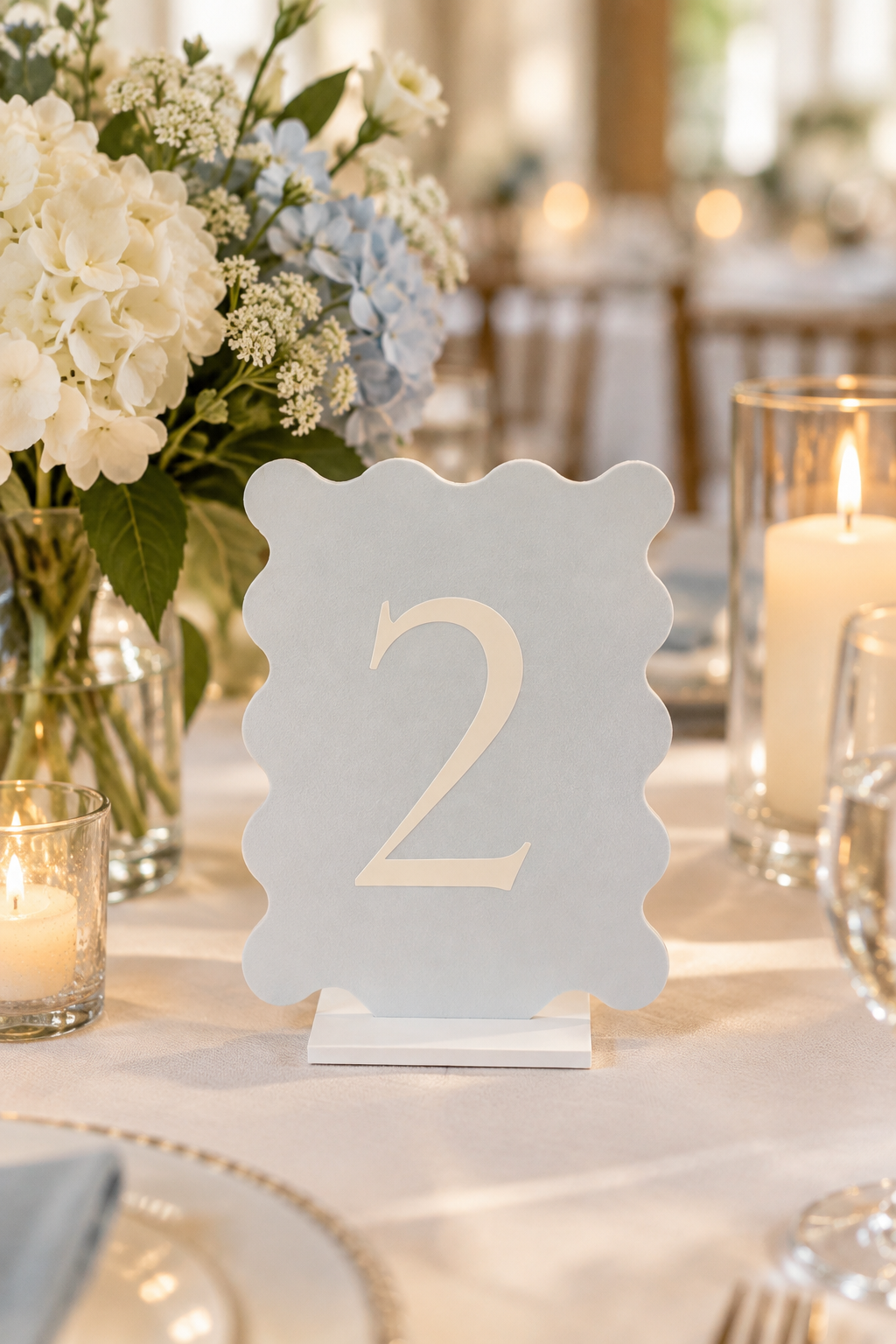 Scalloped Table Numbers — Table Numbers by Shoreline Bride