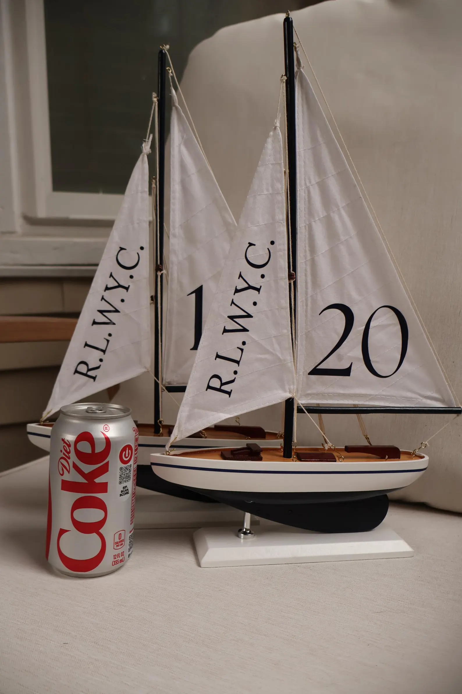 Tall Sailboat Table Number Centerpieces — view 3
