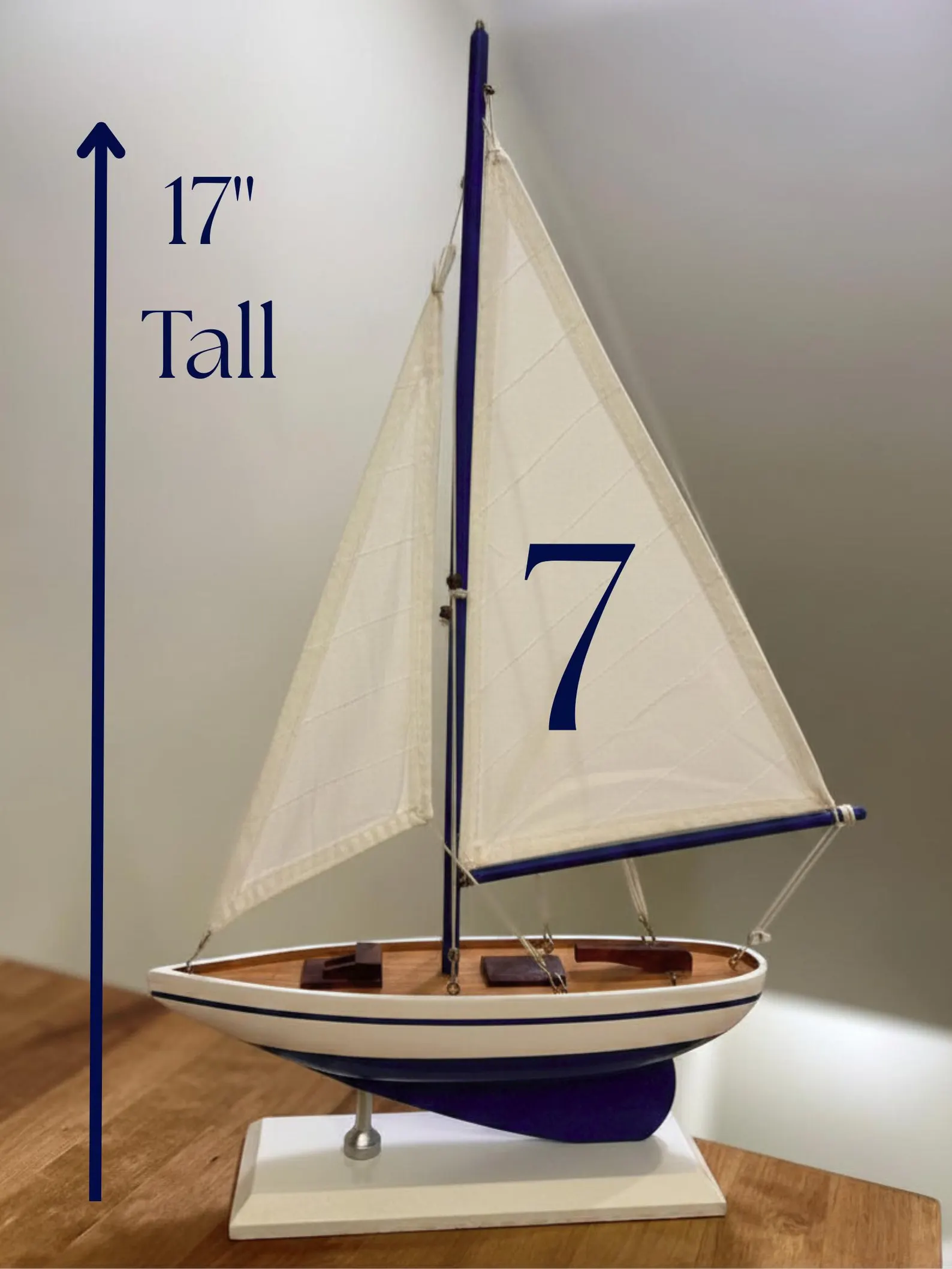 Tall Sailboat Table Number Centerpieces — view 5
