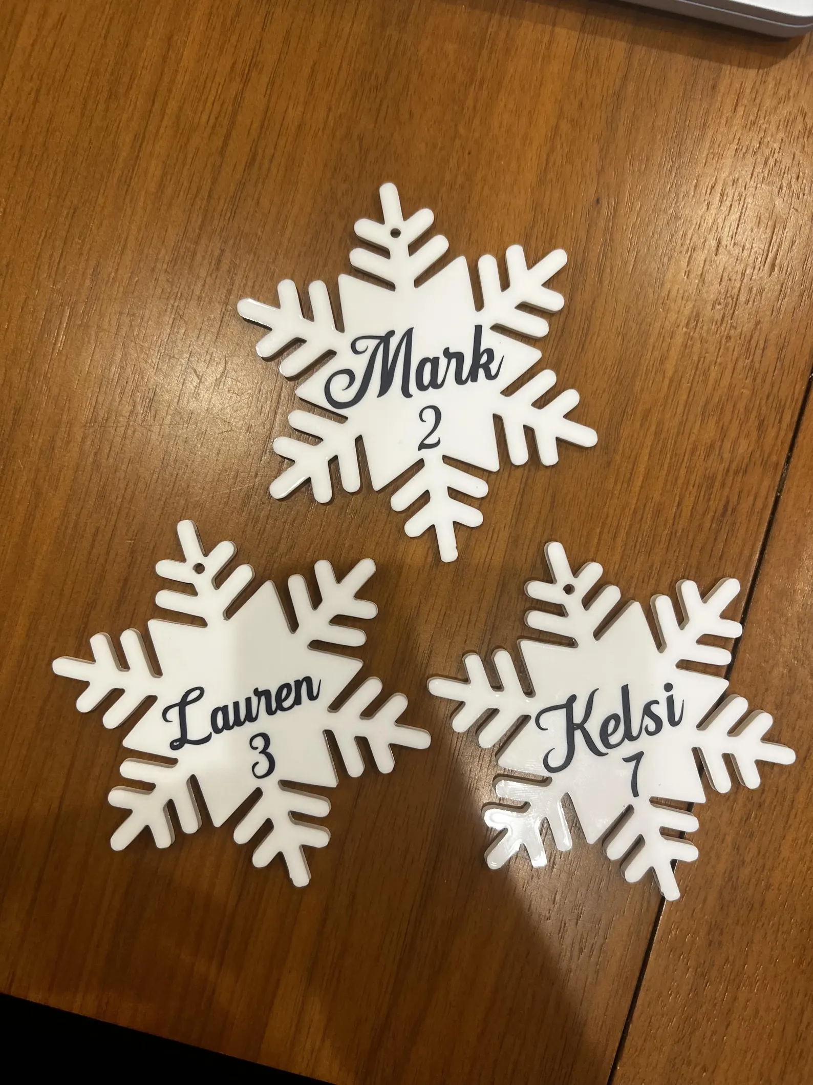 Winter Wedding Snowflake Seating Chart — view 4